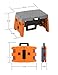 COSCO 1 Step Molded Folding Step Stool, Type 1A, Black, Orange, and Gray