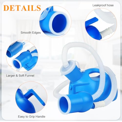 Image of HANNEA 2000ml Female Urinals for Women Men, Spill Proof Urinal Bottle, Handheld Pee Bottle with Handle, Soft Rubber Rim, Reusable Pee Kettle for Hosp*tal Home Camping
