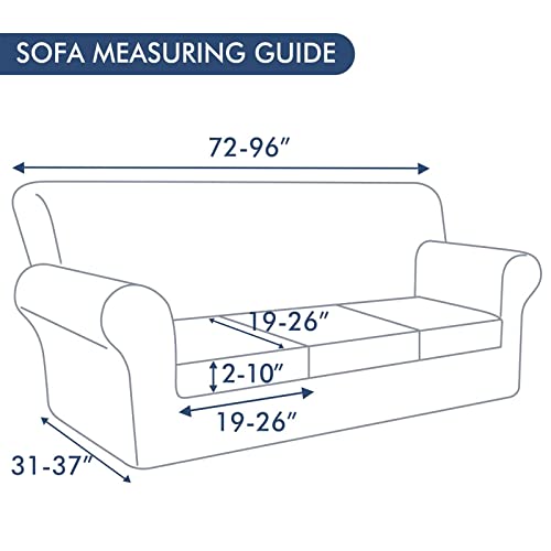 Hyha Couch Cover, Sofa Covers, Floral Pattern, Stretch, Printed, 4 Pieces, Sofa Slipcovers, For 3 Separate Cushion Couch Sofa, Washable Furniture Protector For Dogs (Sofa, Paisley Floral) #TOP5