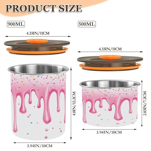 Envase hermético para café de acero inoxidable 17 oz miniatura 3