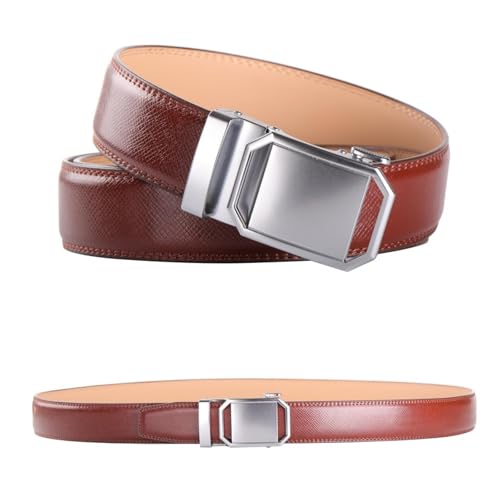 Ceinture à cliquet en cuir véritable de qualité supérieure - 3