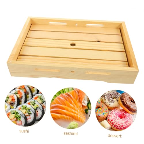 Plato japonés de madera para sushi de 12 pulgadas miniatura 3