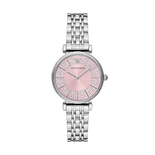 Montre femme Emporio Armani AR11686 en acier inoxydable argenté au design épuré