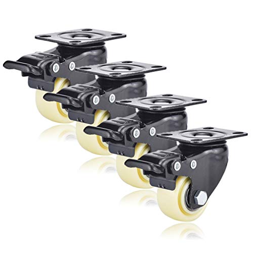 Roulettes en nylon pivotantes et amovibles pour meuble palette et support de plante