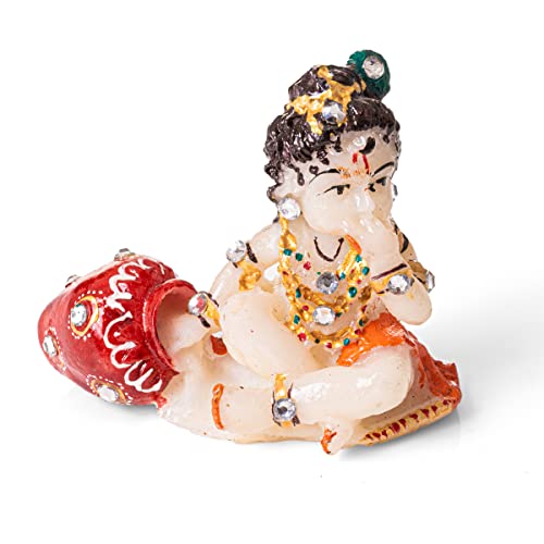 Estatua de Krishna Laddu Gopal con Chauki para Decoración y Pooja miniatura 5