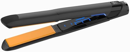 GLAMPALM GlamMuse GP201T - Plancha de cerámica de 1 pulgada con infusión de Vita-C, resultados de salón con menos daño por calor, confiada por