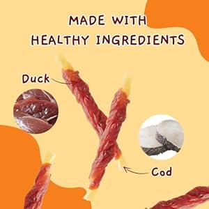 Jungle-Calling-Duck-Wrapped-Cod-Sticks-Dog-Treats-Rawhide-Free-Training-Rewards-Snacks-for-Dogs-Natural-Chewy-Sticks-Treats-106oz - Cucciolini Doodles   Jungle-Calling-Duck-Wrapped-Cod-Sticks-Dog-Treats-Rawhide-Free-Training-Rewards-Snacks-for-Dogs-Natural-Chewy-Sticks-Treats-106oz