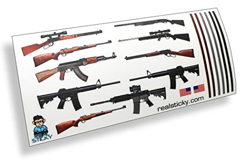 1:10 Scale Remote Control Gun Sticker Sheet R/C Car Truck Crawler Body Graphic Decal