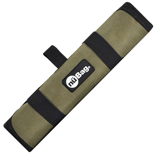 Porta Empate Anzol 5 Compartimentos Estojo Case Pesca Organizada Bóias Linhas Chumbada Traia Pescador Profissional Costura Reforçada Nü Bag (Verde Musgo)