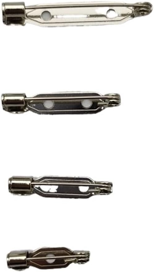 EFARMA Brooch Clasps Pin,10pcs 2.4cm Length Pin Brooch Base Back Bar Badge Holder Brooch Pins DIY Jewelry Finding (Color : Iron, Size : 21mm) (Color : Iron, Size : 21mm) (Color : Iron, Size : 15mm)