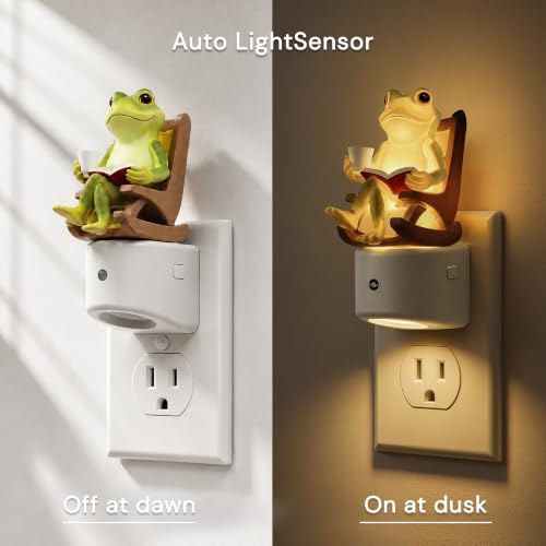 Image of L LOHAS LED Plug-in Night Light for Kids, Cute Frog, 3000K Soft White