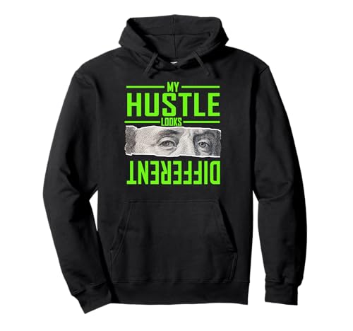 Green My Hustle Look Different Green Graphic Pullover Hoodie