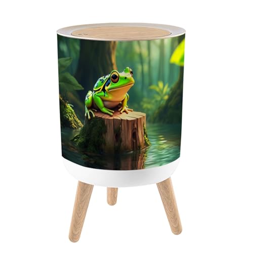 Caneca de basura con tapa 7L color verde