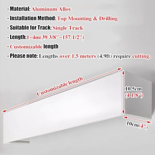 Custom 8ft Ceiling Curtain Track Cover Box - Decorative Rail Pelmet Panel for Blackout Curtains, Stylish Curtain Rod Frame (6.25") - Perfect for Home Decor & Functionality