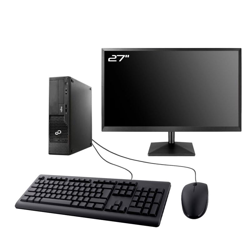 PC Fujitsu E510 E85+ SFF - Intel Core I5-2400 3.1 Ghz (6 MB) - 8 GB DDR3 - SSD 250 GB - Senza unità ottica - Cle USB Wifi - Windows 11 - Set tastiera + mouse + schermo da 27