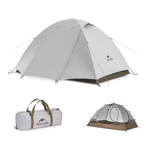 Naturehike Cloud-Creek ドームテント 2人用 超軽量 高縁のテント底 前室あり 4面通気 流線型設計 7級風に対応 自立式 設営簡単 UPF50+ 99.9%UVカット PU2000mm+ メッシュインナー コンパクト 携帯便利 ビニ