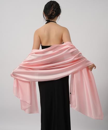 Women's Scarf Soft Silk Satin Shawls and Wraps for Evening Dresses Wedding Long Large Scarves Beach Sun Protection 6