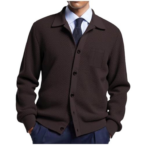 Strickjacke Herren Feinstrick Hemdjacke Revers Strick Jacke Warm Einreiher Cardigan Einfarbig Slim fit Winterjacke Langarm Sweater Mantel Mode Schlichter Overshirt (erhältlich In Übergröße) Strickjacke Herren Feinstrick Hemdjacke Revers Strick Jacke Warm Einreiher Cardigan Einfarbig Slim fit Winterjacke Langarm Sweater Mantel Mode Schlichter Overshirt (erhältlich In Übergröße)