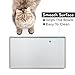 CatGuru Cat Food Mat, Small & Large Pet Food Mat, Waterproof Cat Mat for Food and Water, Silicone Pet Mat for Food, Non-Slip Pet Mats, Easy to Clean Cat Food Tray, Pet Bowl Mat (Large, Silver)