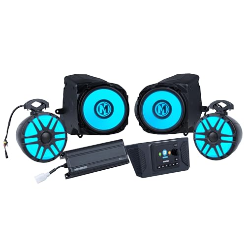 Memphis RZRPROPAK4 PAK4 Amplificado 4 Parlantes Stereo para Polaris