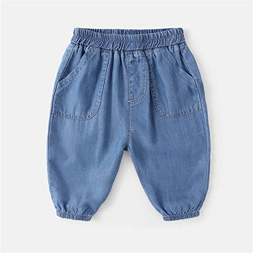 JUNLAI Children Toddler Kids Infant Baby Boys Girls Solid Jeans Pants Trousers Outfits Clothes Fleec