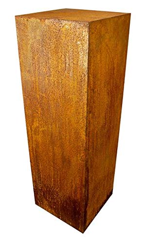 Manufaktur Lichtbogen Rost Säule 100 x 33 x 33 cm quadratisch...