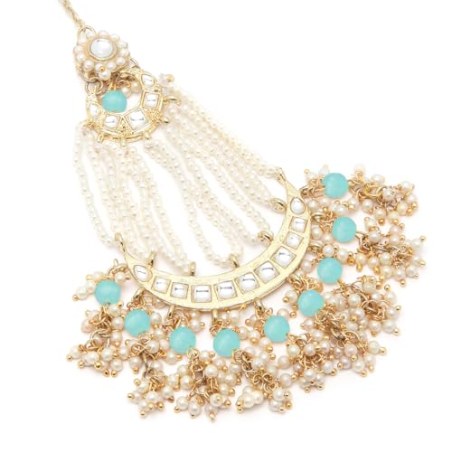 Image of Karatcart Gold Plated Handcrafted Kundan Passa for Women