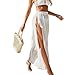 Damen Sarong Pareo für Strandurlaub, Lange Strandkleid Sommer Bikini Cover Up Chiffon Badeanzug Wickelrock Strand Rock Frauen Mädchen Side Strappy Sarong Strandrock Strand Wear Cover (Weiss) Damen Sommer günstig Kaufen-Damen Sarong Pareo für Strandurlaub, Lange Strandkleid Sommer Bikini Cover Up Chiffon Badeanzug Wickelrock Strand Rock Frauen Mädchen Side Strappy Sarong Strandrock Strand Wear Cover (Weiss)