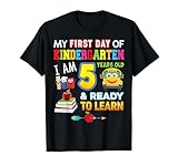 My First Day Of Kindergarten I'm 5 Years And Ready To Learn T-Shirt