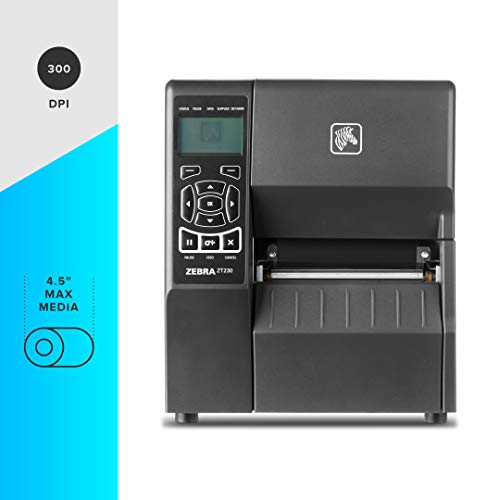 Zebra Zt230 Thermal Transfer Industrial Printer 300 Dpi Print Width 4 In Serial Usb Ethernet Zt23043-T01200Fz #TOP2