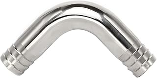 Pysrych 304 Stainless Steel Sanitary Hose Barb Fitting 1" Barbed x 1" Barbed 90 Degree Elbow