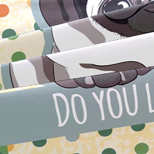 Heoeh Vintage Funny Pug Dog Puppy On Dotted Pattern Duvet Cover Set Queen Size Kids Bedding Sets Comforter Cover With Soft Lightweight Microfiber 1 Duvet Cover And 2 Pillowcase #TOP2