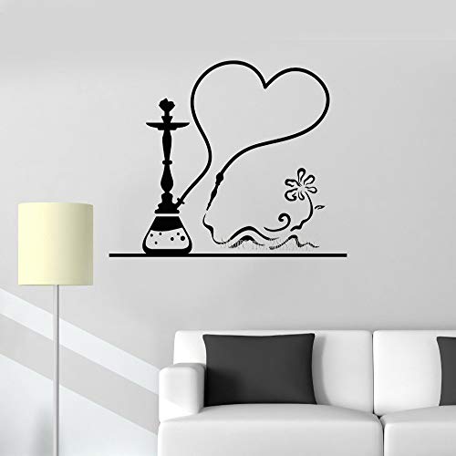 JXWH Vinyl Aufkleber Aufkleber Shisha Shisha Bar Art Deco Design Wandtattoo Wandbild 71x56 cm