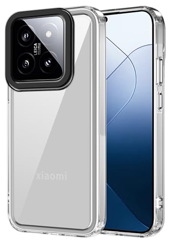 Image of Kapa Warrior Acrylic Clear Back Cover for Xiaomi 14 (5G) | Slim Shockproof [Military Grade Protection] Hybrid Bumper Case (Clear Sides)