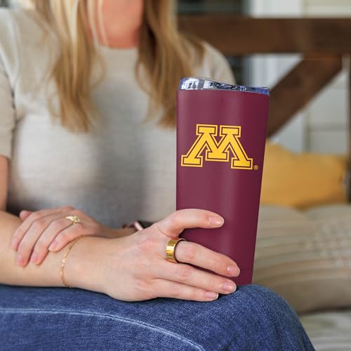 Image of Logo Brands NCAA 20 oz Powder Coat Stainless Tumbler -Double-Wall Insulated Everday Tumbler for Hot or Cold Drinks, High Lip Lid, Team Color