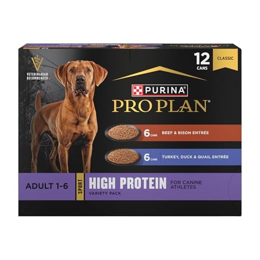 Purina Pro Plan Sport High Protein Wet Dog Food, Beef and Bison Entrée and Turkey, Duck and Quail Entrée Variety Pack - (Pack of 12) 13 oz. Cans