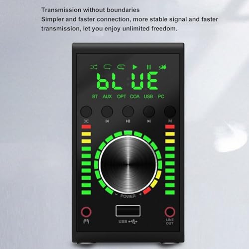 Wzmacniacz Mocy Audio Bluetooth 5.0, Amplituner Stereo HiFi o Mocy 200 W z USB, Dwukanałowy Bezprzewodowy Głośnik o Mocy 100 W + 100 W, Wzmacniacz do Samochodowego Baru Domowego