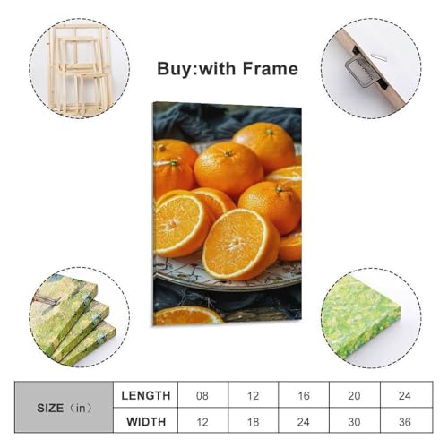 Poster fruits oranges fraîches déco murale moderne suspendre salon 50x75 - 2