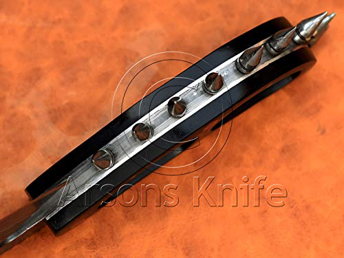 Handmade Damascus Steel Sanmai Hunting Cobra Night Slasher Knife