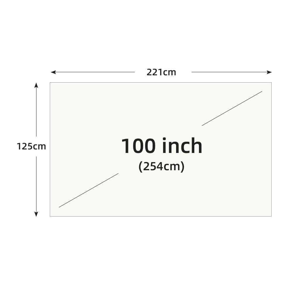 schermo home theater Schermo per proiettore Griglia bianca Anti-luce Proiezione 16:9 Panno riflettente(100 inch)
