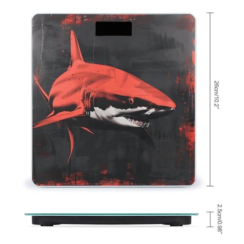 Báscula digital de baño Red Black Shark con vidrio templado miniatura 2