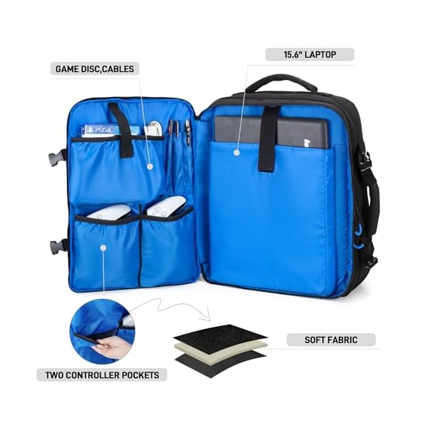 PGmoon Mochila de viaje compatible con consola PS5/PS4 - Image 4