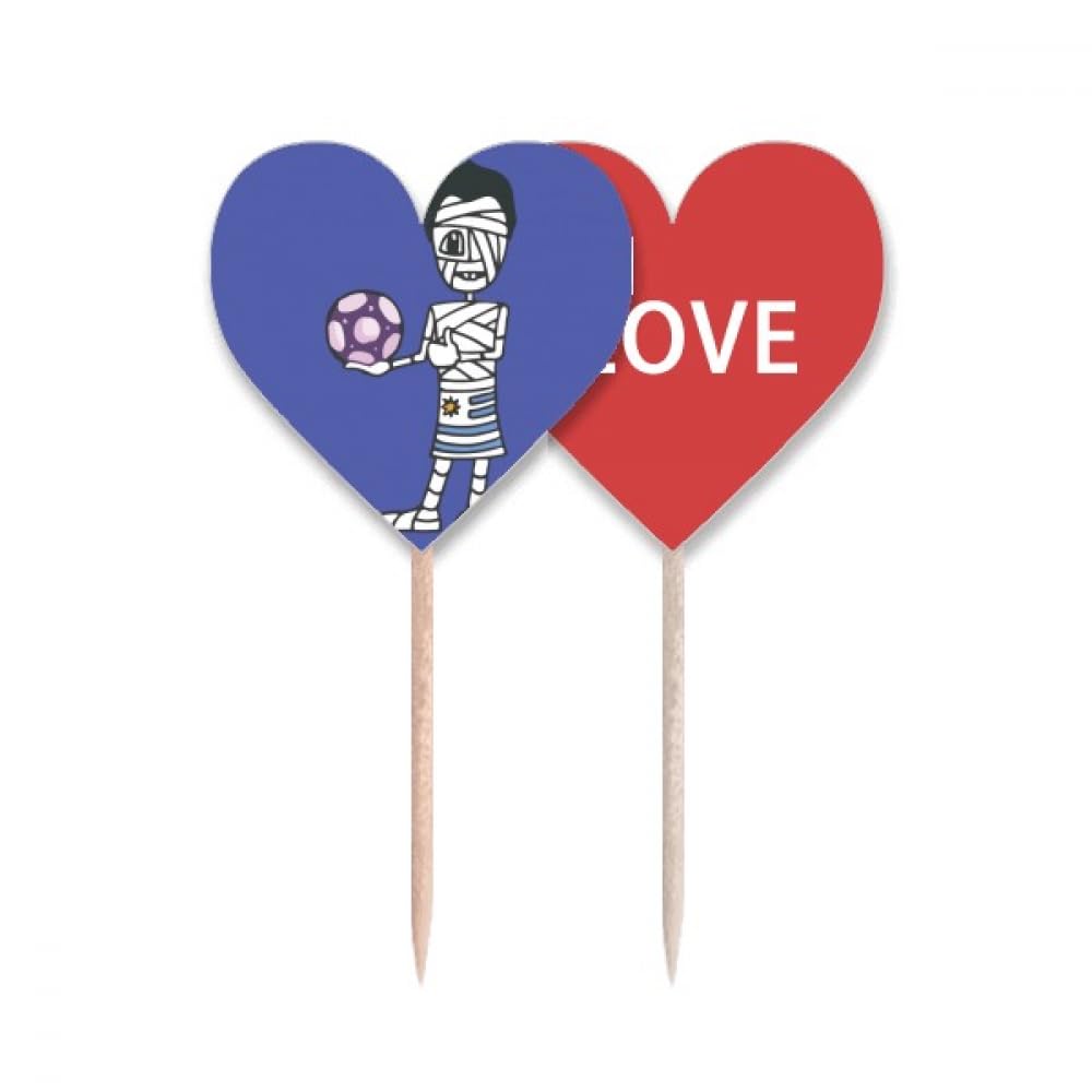 Cure-dents drapeau Uruguay Love Heart pour décoration de cocktail et buffet