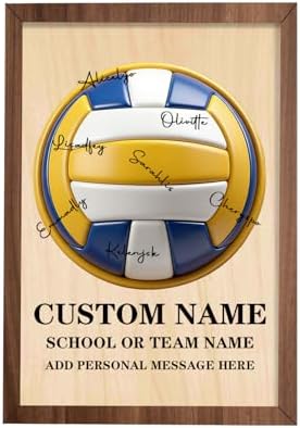 Ozinna Personalized Volleyball Coach Plaque, Custom Volleyball Coach Award for Team Signatures & Thank You Notes, Appreciation Thank You Gift for Volleyball Coaches, Best Coach Gift (Volleyball)