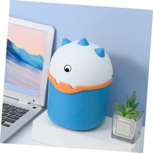 Bote de basura mini de plástico con tapa para escritorio miniatura 3