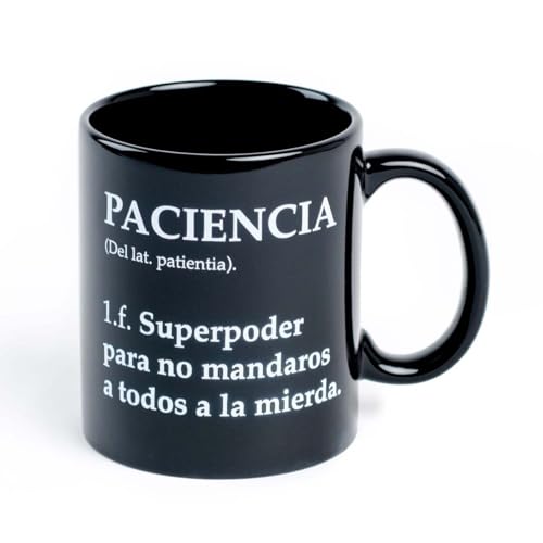 Miss Miserable Taza con mensaje Definición de paciencia