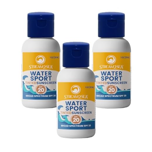 STREAM 2 SEA Protetor solar matizado FPS 20, biodegradável e seguro para recifes, pacote com 3 tamanhos de viagem, sem parabenos, não oleoso e hidratante para rosto e corpo contra UVA e UVB
