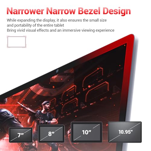 Image of Tablet Android 15, 10.95 Inch In-Cell 1920x1200 Touchscreen, T606 Octa-Core Processor, 12GB RAM 128GB ROM, Wi-Fi 5, BT5.0, FM, 8000mAh, Widevine L1, 5MP Front /13MP Back Camera, Protective Case