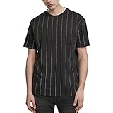 Schwarzes Tee mit weißen Nadelstreifen