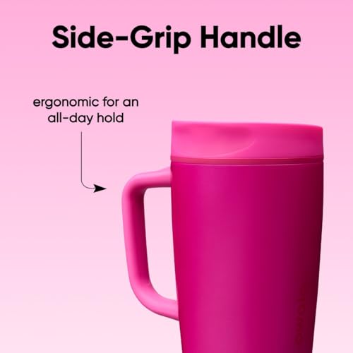 Image of Owala SmoothSip Slider Stainless Steel Insulated Travel Mug with Handle, 100% Leak Proof, For Hot and Cold Drinks, Travel Friendly with Sliding Lock Lid, 12oz, BPA Free, Leak Proof, Read My Lips